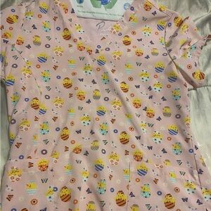 Women’s Easter scrub top- size medium